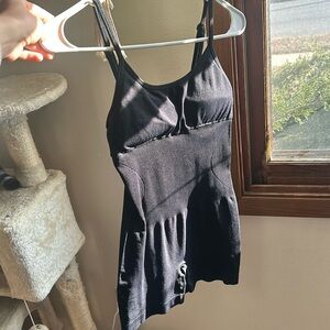 Black activewear short jumpsuit
